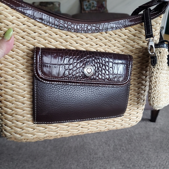 Brighton straw and leather purse - Picture 1 of 1